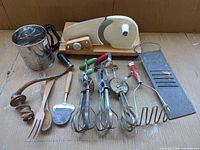 Overall view of all utensils laid out