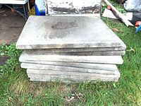 Stack of patio stones front view
