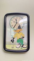 Front view of rectangular Daffy Duck wall clock