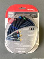 Front of sealed package showing cable and RCA branding