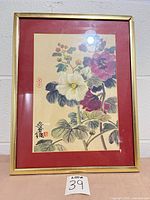 Front view showing complete framed artwork with mat and frame