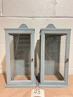front view of both light covers standing closed