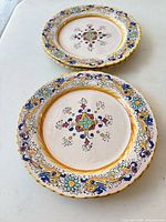 Two plates showing full face pattern