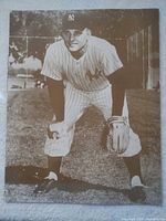 Front of photograph showing Roger Maris in fielding stance