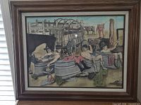 Front view of framed print showing artwork and frame details