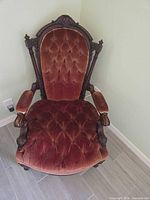 Full view of larger Victorian armchair