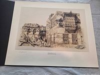 Full view of signed print mounted on mat board