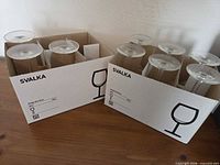 Two Ikea Svalka cartons showing contents