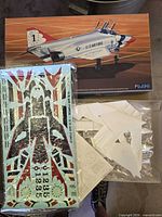 Box lid showing F-4E Phantom II Thunderbirds artwork and kit contents visible