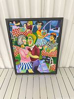 Front view showing entire framed painting