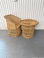 Overall view of chair and table