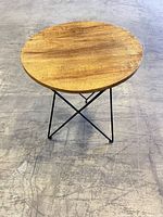 Top angled view showing full tabletop surface and leg structure