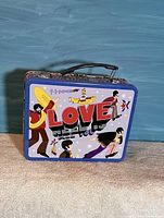 Front view of Beatles Yellow Submarine metal lunch box