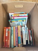 Overview of books inside box