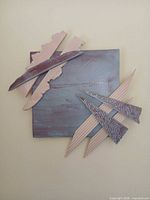 Front view of abstract wall decor showing full composition