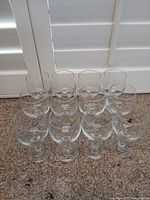 Full set of 12 goblets arranged in rows