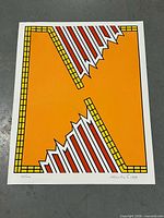 Full view of unframed screenprint on floor