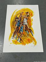 Full view of serigraph on floor