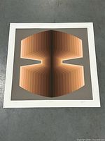 Full view of unframed serigraph showing image and margins