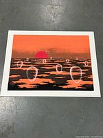 Full view of the screenprint with margins visible