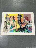 Full view of the screenprint showing complete artwork and deckle edges