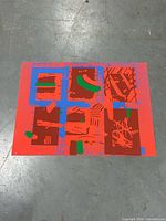 Full view of the screenprint on floor
