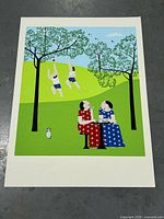 Full frontal view of entire serigraph with border