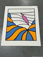 Full view of the screenprint showing entire image and margins