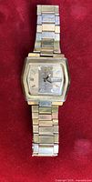 Front view showing entire watch, dial, bracelet