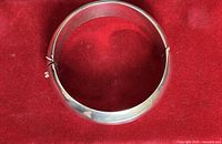Top view of sterling silver hinged bangle