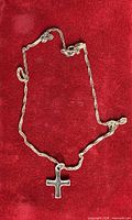 Full view of chain with cross pendant