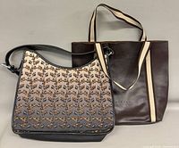 Both bags front view for style, size comparison
