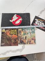 Group of all four items displayed on table for size context