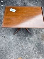 Top view showing rectangular surface and scratches