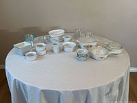 All items overview on round table