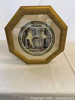 front view of octagonal framed plate