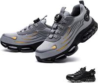 oblique view of both safety shoes showing overall design