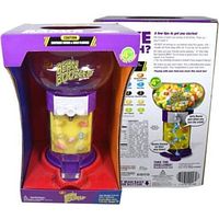 Front and back views of boxed Bean Boozled dispenser