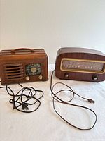 Both radios side by side with cords
