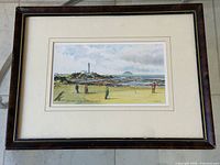 Full view of framed print with mat and frame