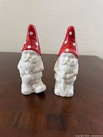 Front view of both gnome shakers showing tools and hat detail