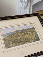 Framed print full view showing frame, mat and artwork