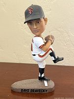 Front left view of Dave Dravecky bobblehead