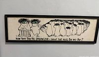 Front view of entire framed comic poster