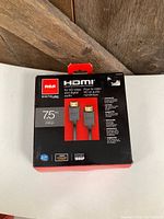 Front of original RCA HDMI cable box showing length and specs