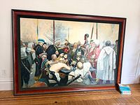 Full view of framed painting