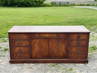 Front view showing entire sideboard with drawers and doors