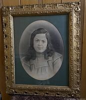 Front view of framed portrait