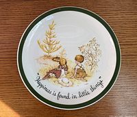 Front view of plate showing full design and inscription