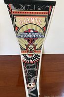 Front view of entire Giants 2012 World Series Champions pennant